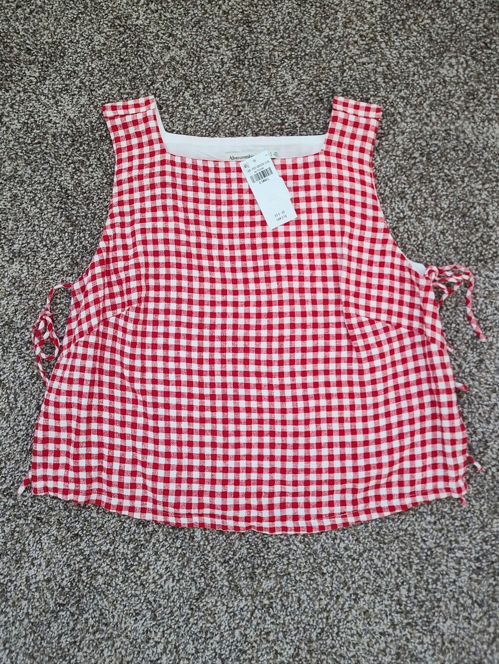 Abercrombie & Fitch Gingham Red And White Top Size Xs